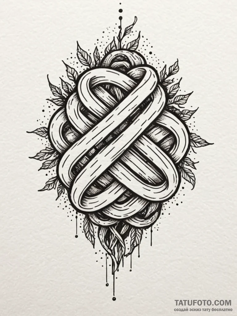 Knot of light devouring roots, tattoo drawing... - эскиз тату (№1751903592_0, 07.07.2025 15:53) — Tatufoto.com