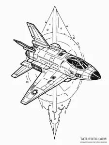 Spaceship wreck, tattoo drawing outline, mute... - эскиз тату (№1751904909_0, 07.07.2025 16:15) — Tatufoto.com