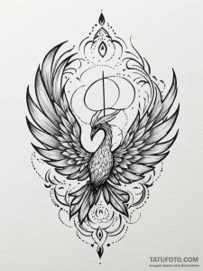 Silver quill writing in air, concept art for... - эскиз тату (№1751905244_0, 07.07.2025 16:20) — Tatufoto.com