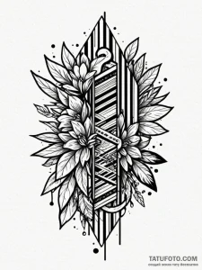 Barcode, tattoo flash sheet design, bold outl... - эскиз тату (№1751905411_0, 07.07.2025 16:23) — Tatufoto.com