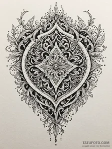 Broken shield buried in roots, artistic tatto... - эскиз тату (№1751905750_0, 07.07.2025 16:29) — Tatufoto.com