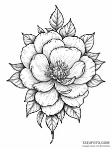 Camellia - эскиз тату (№1751906008_0, 07.07.2025 16:33) — Tatufoto.com