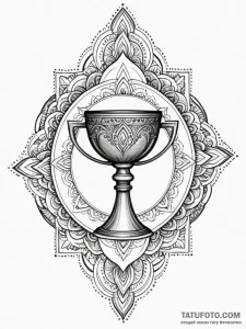 Sacred chalice brimming with shadows, concept... - эскиз тату (№1751907978_0, 07.07.2025 17:06) — Tatufoto.com