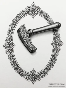 A detailed beellows and anvil for a blacksmit... - эскиз тату (№1751908575_0, 07.07.2025 17:16) — Tatufoto.com