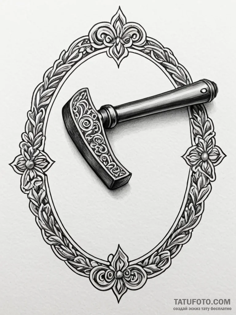 A detailed beellows and anvil for a blacksmit... - эскиз тату (№1751908575_0, 07.07.2025 17:16) — Tatufoto.com