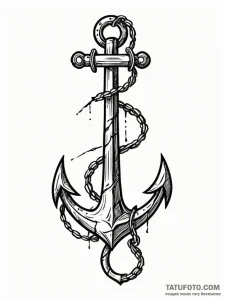Ancient anchor rusted and cracked, concept ar... - эскиз тату (№1751908659_0, 07.07.2025 17:17) — Tatufoto.com