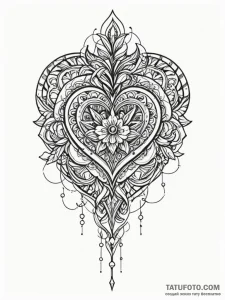 Dagger clutching vine-wrapped heart, concept... - эскиз тату (№1751909432_0, 07.07.2025 17:30) — Tatufoto.com