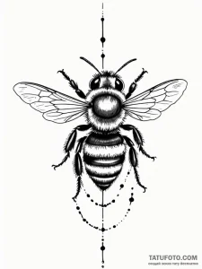 Bee - эскиз тату (№1751909602_0, 07.07.2025 17:33) — Tatufoto.com