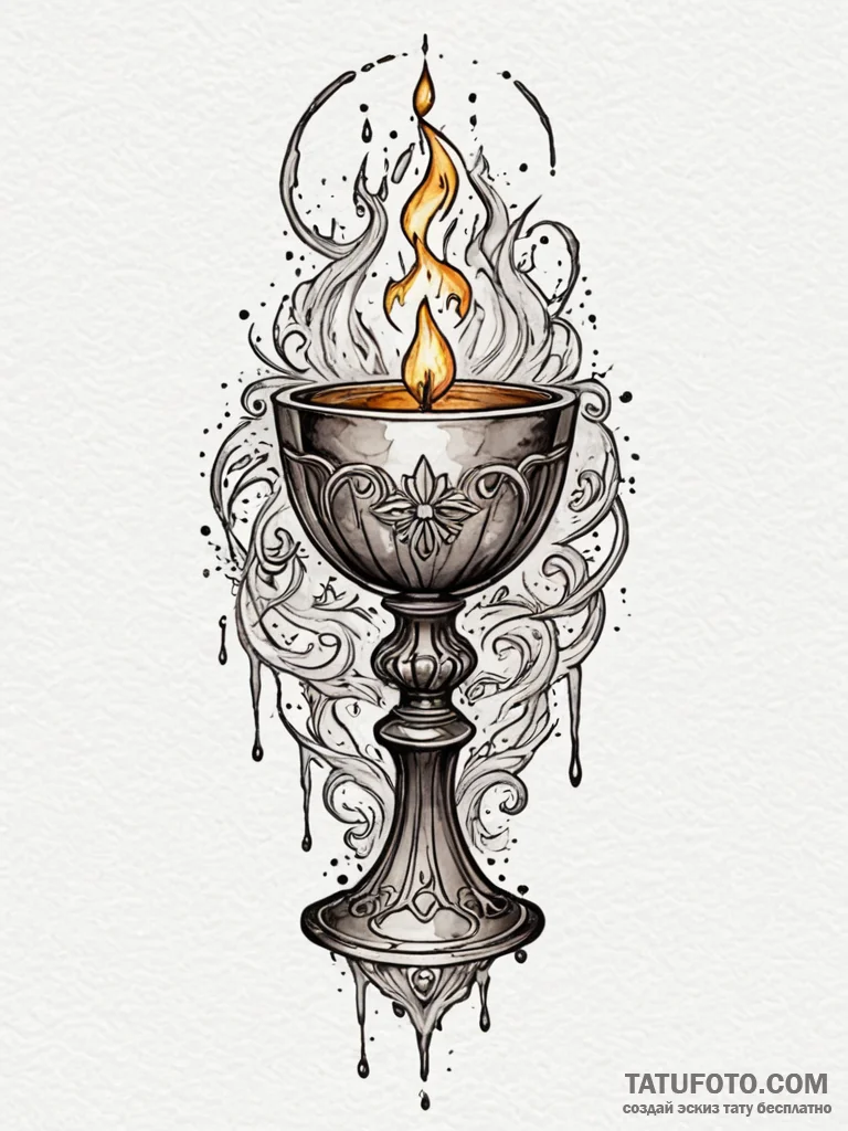 Corrupted chalice overflowing darkness, tatto… — эскиз тату (№1751909688_0, 07.07.2025 17:34) — Tatufoto.com
