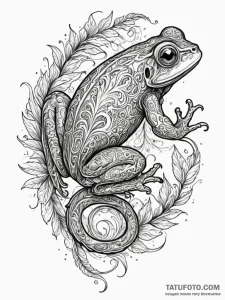 Amphibian creature with glowing eyes, concept... - эскиз тату (№1751910379_0, 07.07.2025 17:46) — Tatufoto.com