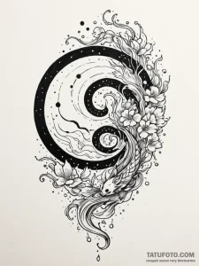 Angelic moth flying in moonlight storm, ink i... - эскиз тату (№1751910550_0, 07.07.2025 17:49) — Tatufoto.com