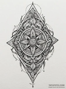 Keystone fractured with sigils, tattoo flash... - эскиз тату (№1751911743_0, 07.07.2025 18:09) — Tatufoto.com