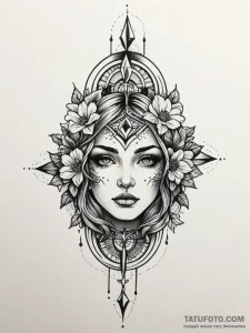 T, concept art for tattoo, moderately detaile... - эскиз тату (№1751912671_0, 07.07.2025 18:24) — Tatufoto.com