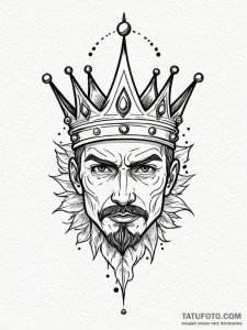 Kingр р†р вђљрівђћсћs crown split by blade, i... - эскиз тату (№1751914273_0, 07.07.2025 18:51) — Tatufoto.com