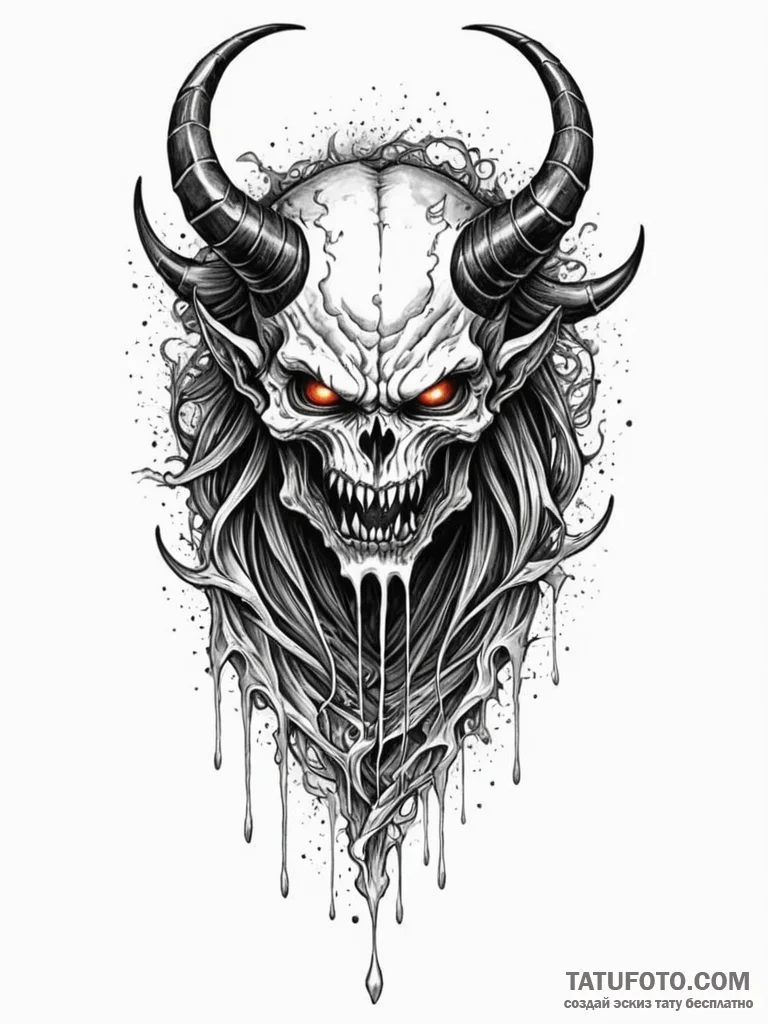 Demon talon tearing through veil, ink illustr... - эскиз тату (№1751914442_0, 07.07.2025 18:54) — Tatufoto.com