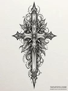 Dagger between cursed thorns, tattoo flash sh... - эскиз тату (№1751914610_0, 07.07.2025 18:56) — Tatufoto.com