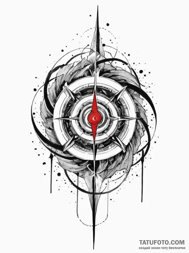 Rift sigil spinning through void, artistic ta... - эскиз тату (№1751915623_0, 07.07.2025 19:13) — Tatufoto.com