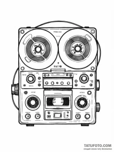 Reel-to-reel tape player - эскиз тату (№1751916380_0, 07.07.2025 19:26) — Tatufoto.com