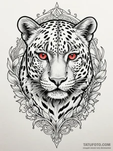 Leopard, tattoo sketch design, neo traditiona... - эскиз тату (№1751916464_0, 07.07.2025 19:27) — Tatufoto.com