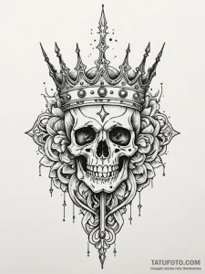 Haunted blade crowned in bone, concept art fo... - эскиз тату (№1751917816_0, 07.07.2025 19:50) — Tatufoto.com