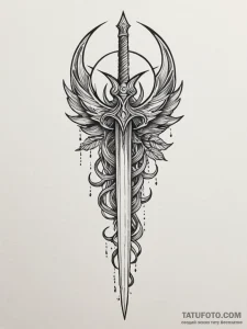 Moon dagger echoing spectral rune, concept ar... - эскиз тату (№1751918494_0, 07.07.2025 20:01) — Tatufoto.com