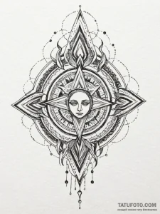 Oracle relic devouring celestial flame, tatto... - эскиз тату (№1751918578_0, 07.07.2025 20:02) — Tatufoto.com