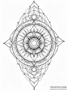 Japanese fan, half-open, depicting a celestia... - эскиз тату (№1751919168_0, 07.07.2025 20:12) — Tatufoto.com