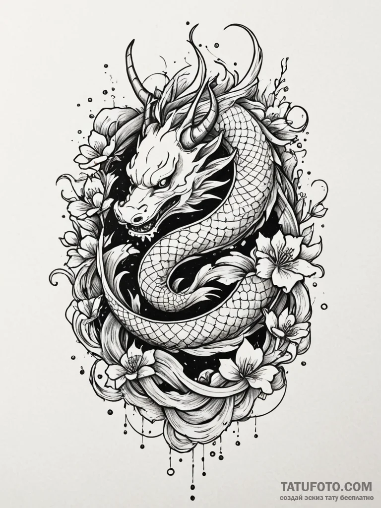 Nightfall crown entangled in roots, ink illus... - эскиз тату (№1751920036_0, 07.07.2025 20:27) — Tatufoto.com