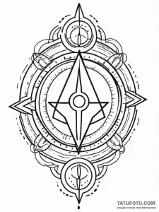 Oracle symbol glowing in void, artistic tatto... - эскиз тату (№1751920291_0, 07.07.2025 20:31) — Tatufoto.com