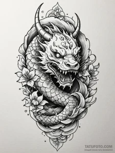 Oracle bloom devouring relic, artistic tattoo... - эскиз тату (№1751920376_0, 07.07.2025 20:32) — Tatufoto.com