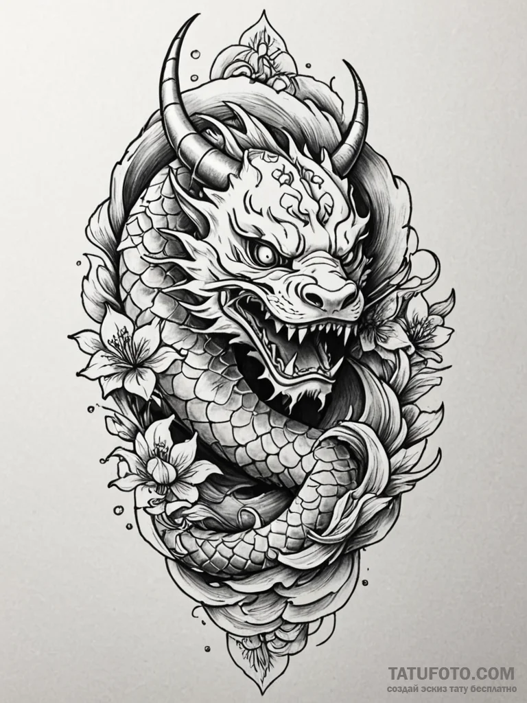 Oracle bloom devouring relic, artistic tattoo... - эскиз тату (№1751920376_0, 07.07.2025 20:32) — Tatufoto.com
