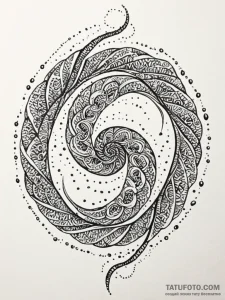 Koru spiral carved in bone, tattoo drawing ou... - эскиз тату (№1751920968_0, 07.07.2025 20:42) — Tatufoto.com