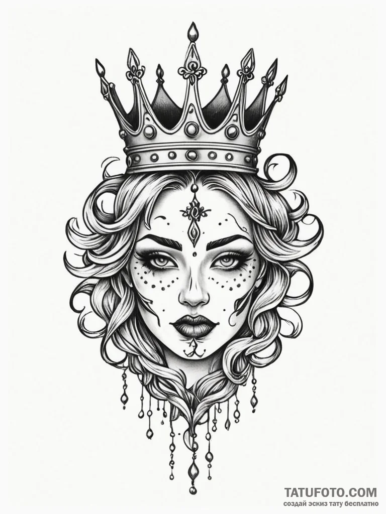 Shadow mask crowned in frost, tattoo drawing… — эскиз тату (№1751921389_0, 07.07.2025 20:49) — Tatufoto.com