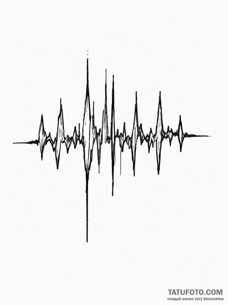 A soundwave of a heartbeat — эскиз тату (№1751921560_0, 07.07.2025 20:52) — Tatufoto.com