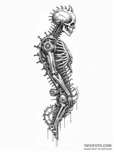 Mechanical spine (sandevistan style) - эскиз тату (№1751922498_0, 07.07.2025 21:08) — Tatufoto.com