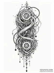 Spirit chains binding relic, tattoo line art,... - эскиз тату (№1751922581_0, 07.07.2025 21:09) — Tatufoto.com
