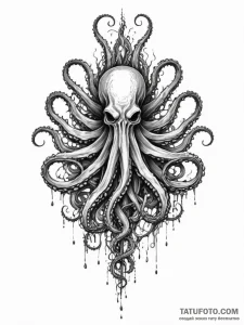 Abyssal tentacles emerging from shadows, arti... - эскиз тату (№1751922836_0, 07.07.2025 21:13) — Tatufoto.com