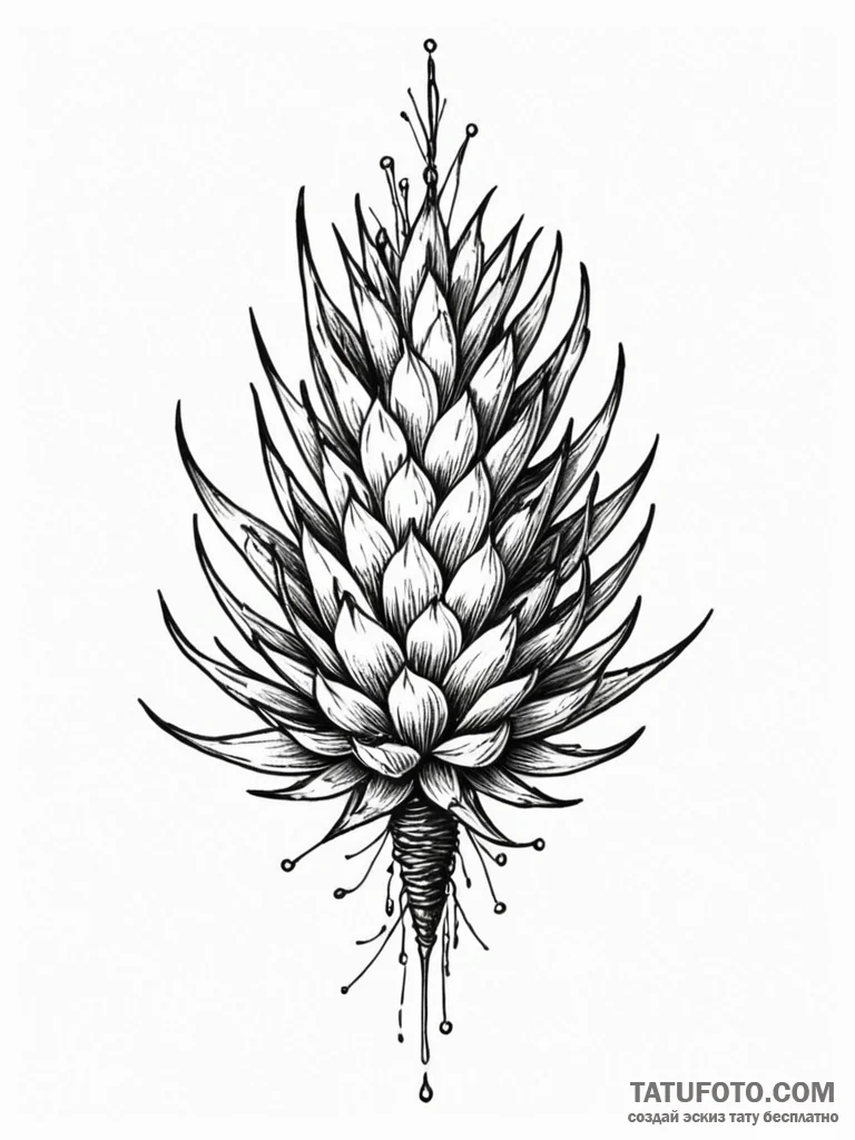 Prickly wire, ink illustration for tattoo, ro... - эскиз тату (№1751923937_0, 07.07.2025 21:32) — Tatufoto.com