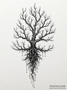 Ethereal roots gripping relic, artistic tatto... - эскиз тату (№1751924787_0, 07.07.2025 21:46) — Tatufoto.com