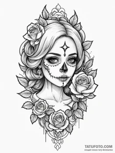 Porcelain doll with fractured face, tattoo dr... - эскиз тату (№1751925126_0, 07.07.2025 21:52) — Tatufoto.com