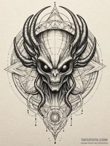 A xenomorph from alien, tattoo sketch design,... - эскиз тату (№1751925639_0, 07.07.2025 22:00) — Tatufoto.com