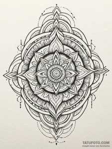 M, ink illustration for tattoo, on a clean wh... - эскиз тату (№1751926404_0, 07.07.2025 22:13) — Tatufoto.com