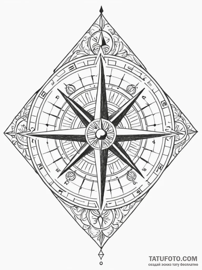 Architectural compass and square, representin… — эскиз тату (№1751927678_0, 07.07.2025 22:34) — Tatufoto.com
