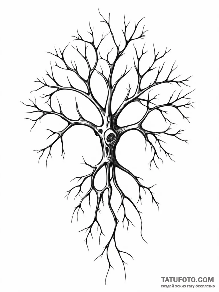 Neuron — эскиз тату (№1751927763_0, 07.07.2025 22:36) — Tatufoto.com