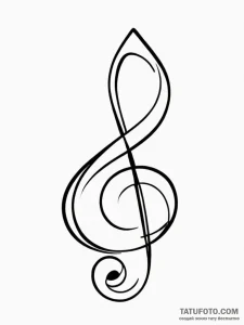 Bass clef - эскиз тату (№1751928020_0, 07.07.2025 22:40) — Tatufoto.com