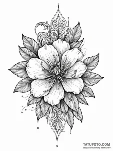 Jade relic beneath spectral bloom, artistic t... - эскиз тату (№1751930064_0, 07.07.2025 23:14) — Tatufoto.com