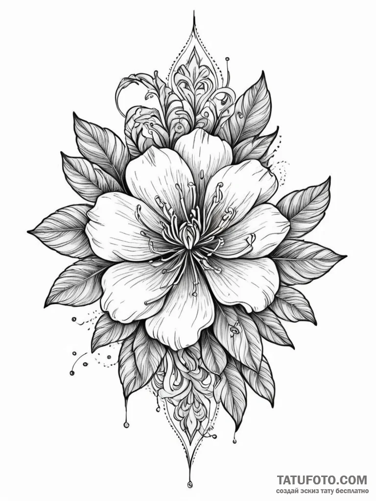 Jade relic beneath spectral bloom, artistic t... - эскиз тату (№1751930064_0, 07.07.2025 23:14) — Tatufoto.com