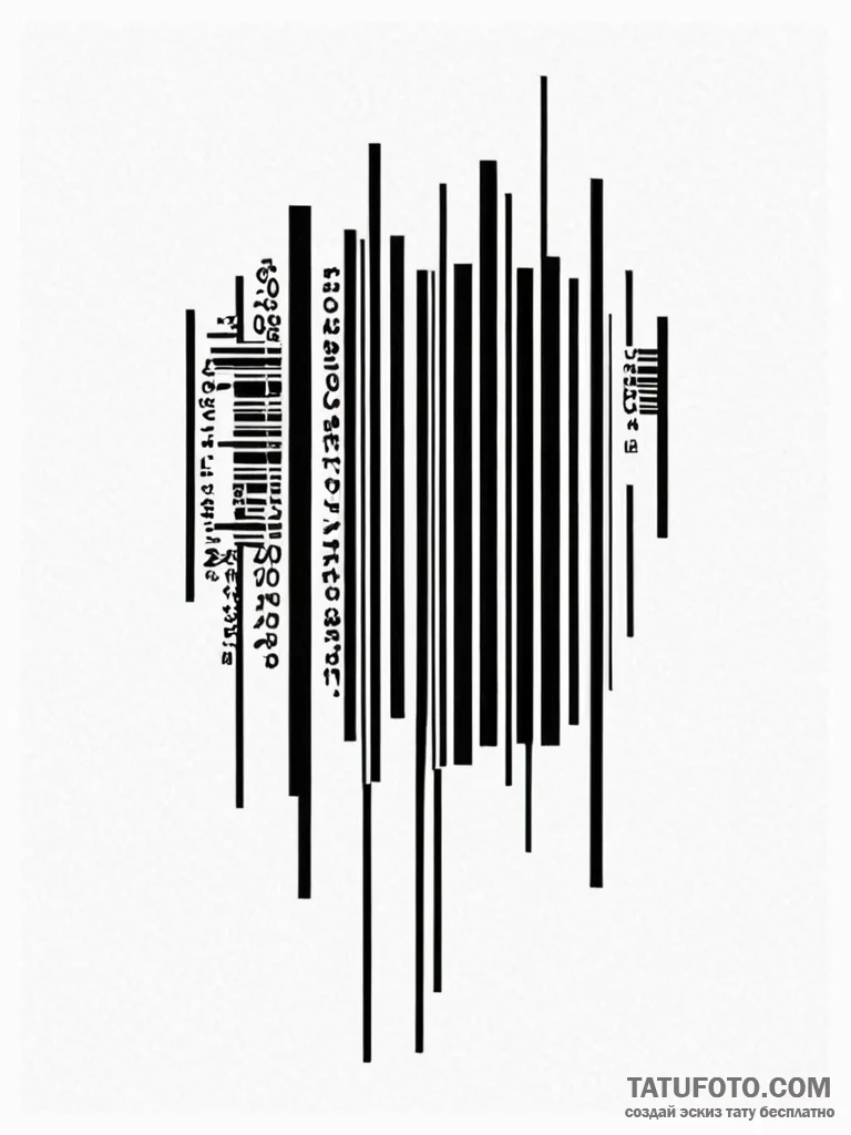 Barcode — эскиз тату (№1751931437_0, 07.07.2025 23:37) — Tatufoto.com