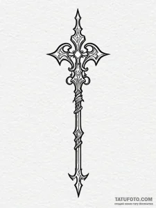 Keyblade from kingdom hearts, simplified, ink... - эскиз тату (№1751931944_0, 07.07.2025 23:45) — Tatufoto.com