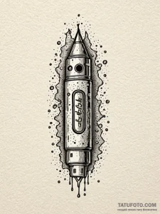 Corrupted usb stick leaking a dark, inky subs... - эскиз тату (№1751932701_0, 07.07.2025 23:58) — Tatufoto.com